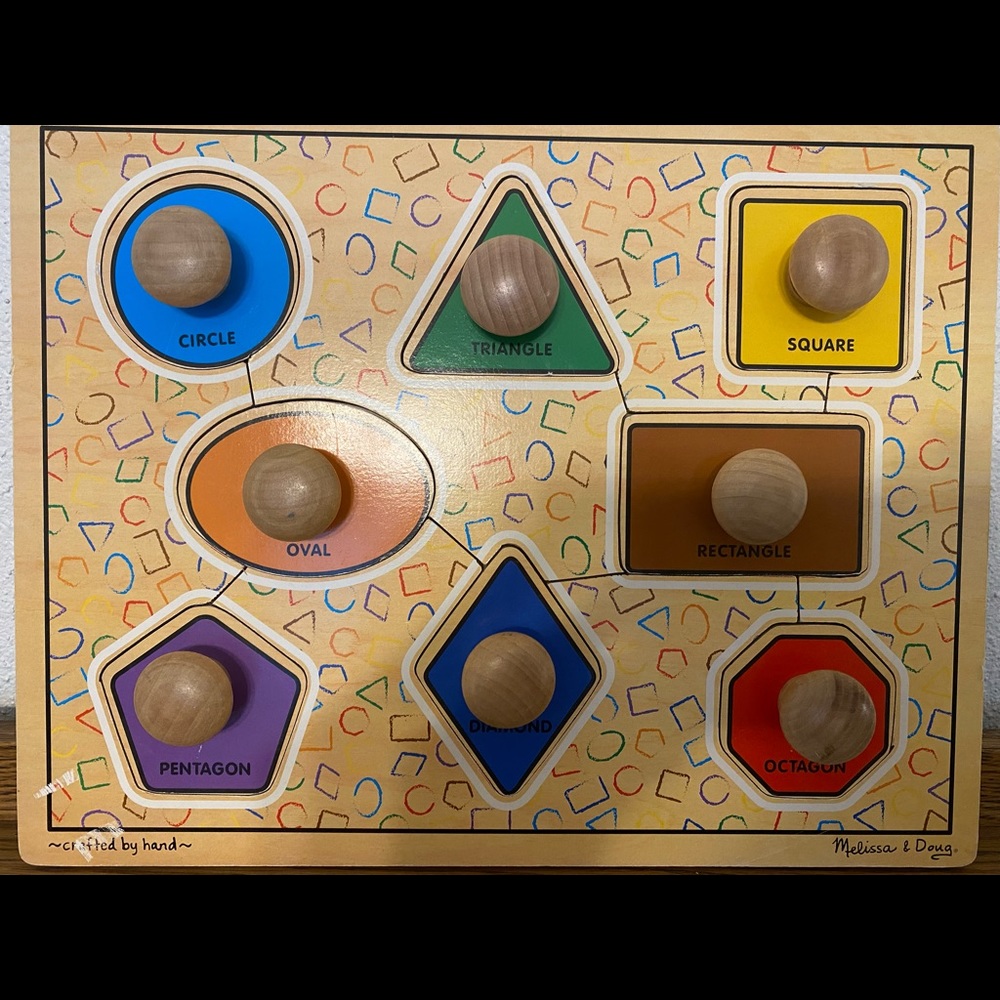 Melissa & Doug Jumbo Knob Puzzles Geometric Shapes
